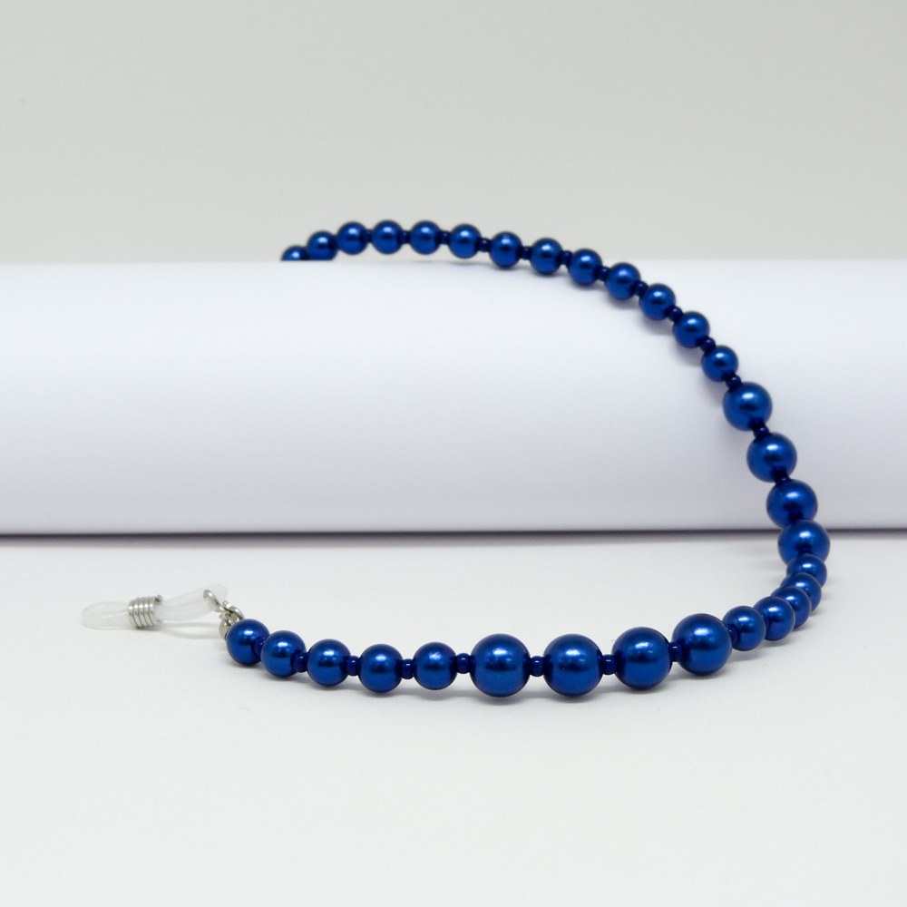 0100914-Cordão Perola Clássico Azul_Bic 8x6X2.6M FLAG 9 - Contém 3 Peças  - ENTREGA IMEDIATA   PRODUTO EM PROMOÇÃO