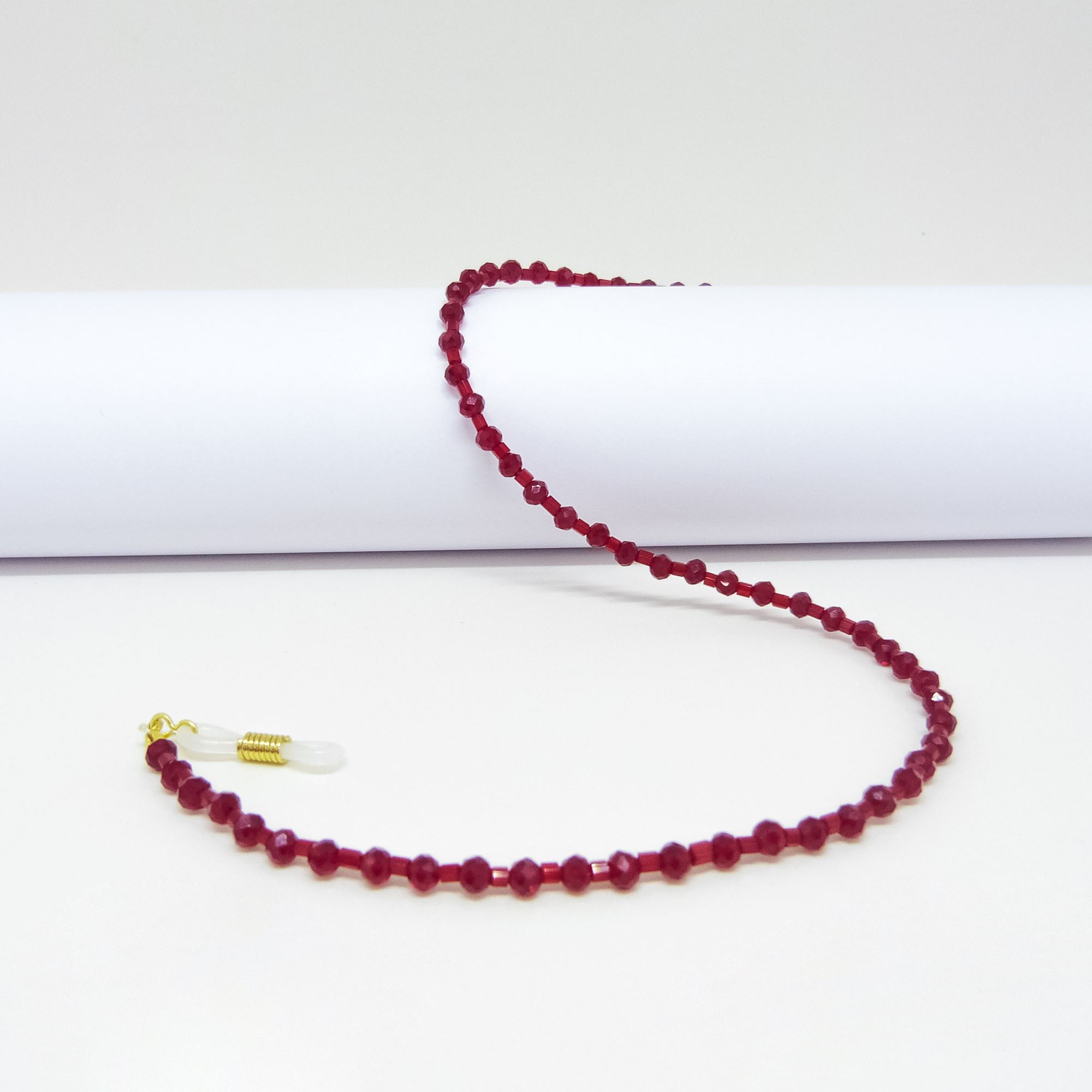 0101203-Cordão Cristal Bordo FLAG 9 - Contém 3 Peças  - ENTREGA IMEDIATA   PRODUTO EM PROMOÇÃO