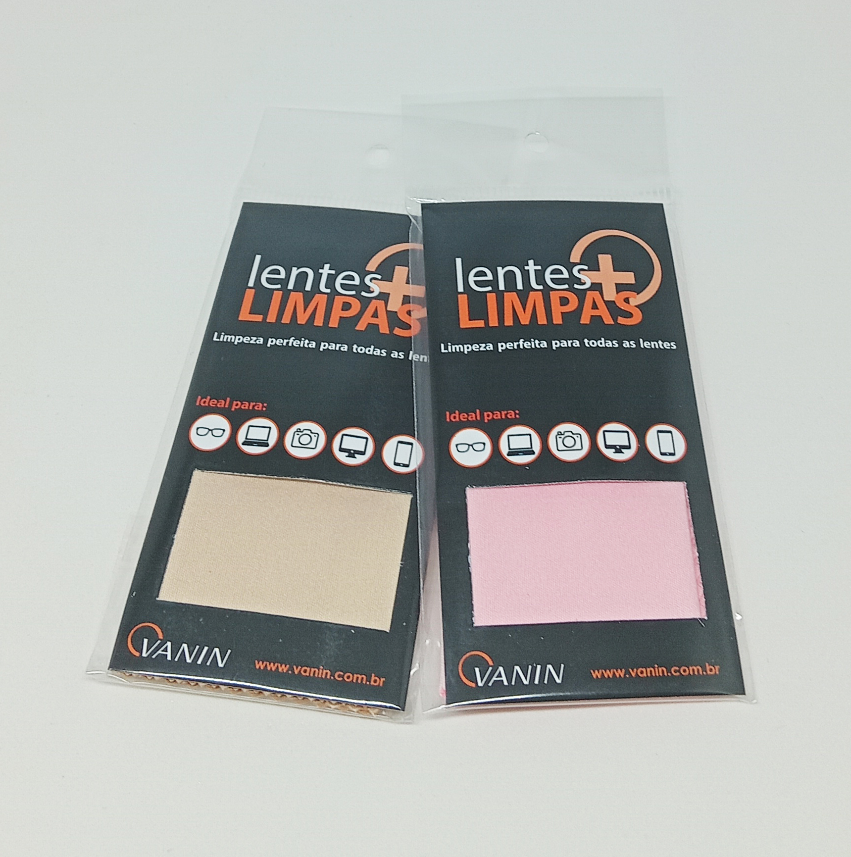 01KM003-Microfibra Lisa Kit 40Pçs Standard 20x20 Bege/Rosa - Contém 40 Peças  - ENTREGA IMEDIATA